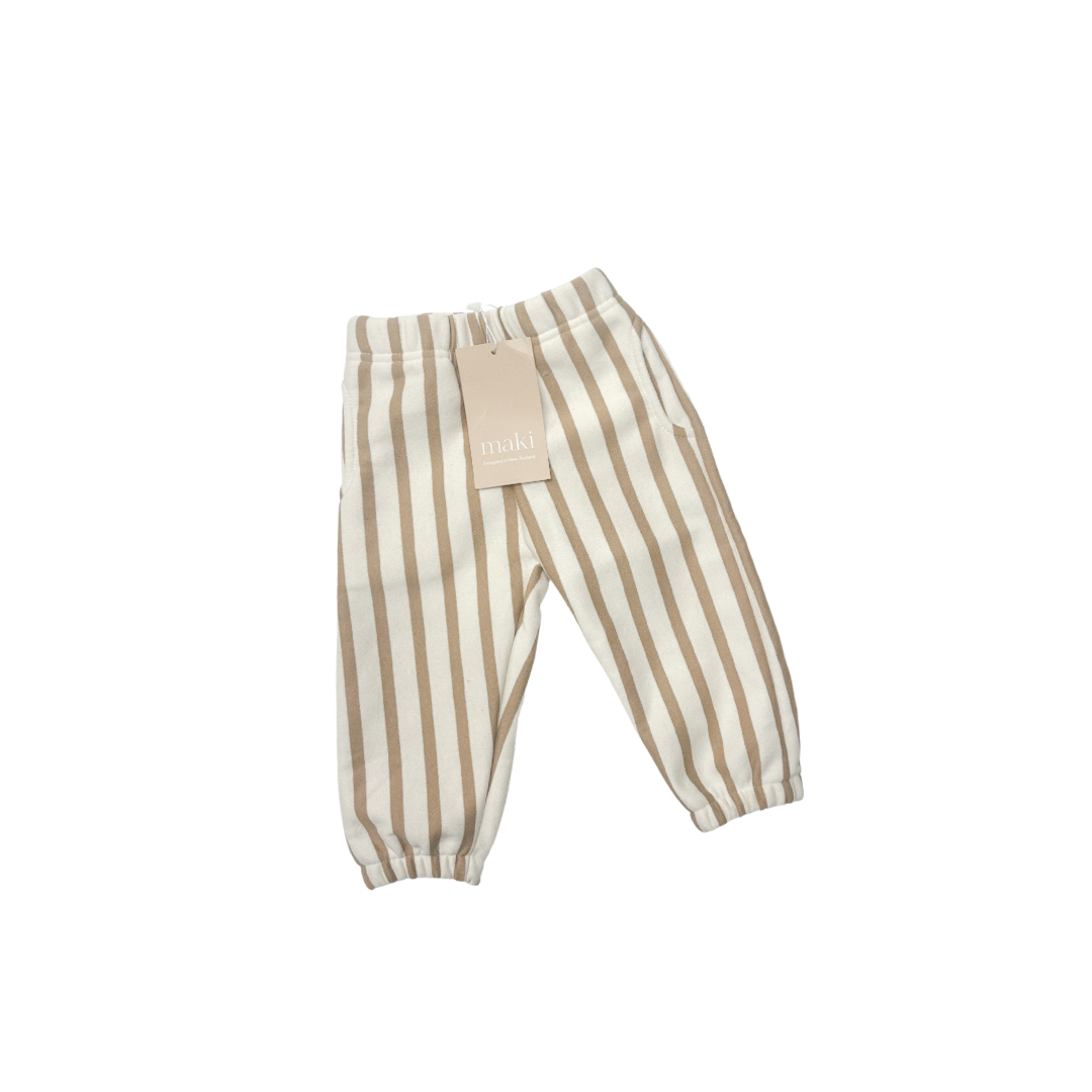 Fleece Pants - Biscuit Stripe