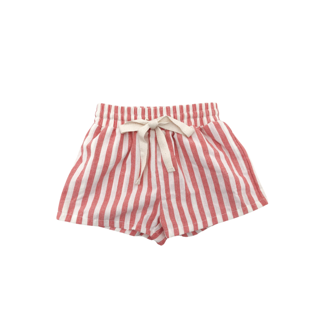 Linen Shorts - Circus Stripe