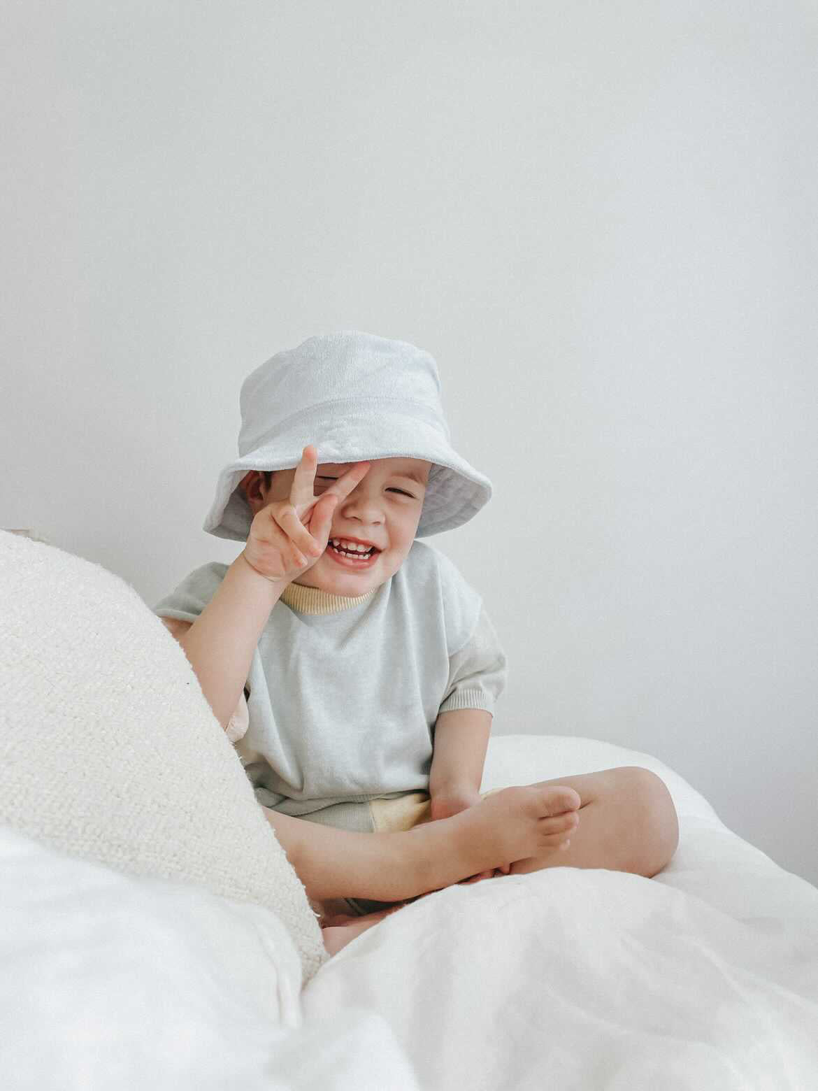 Knit Shorts - Pale Pastel Colourblock